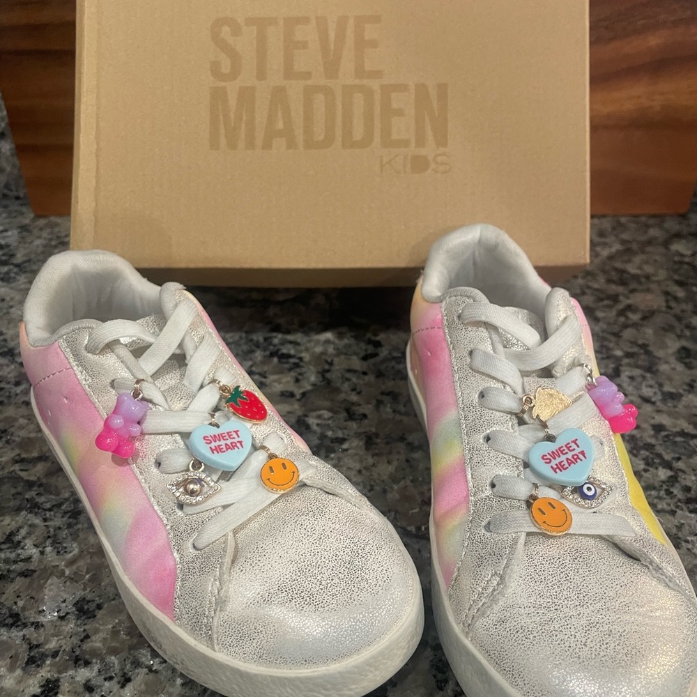 Steve Madden Kids Silver and Pastel Sneakers